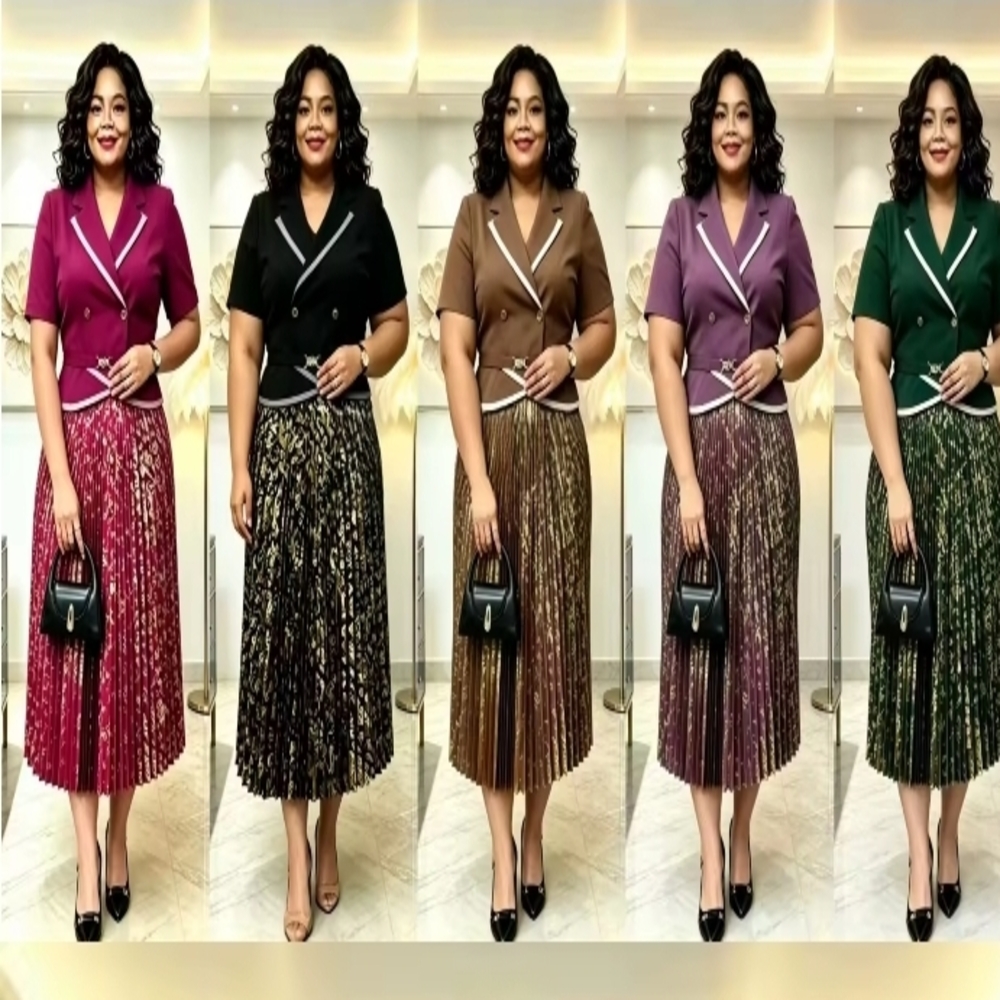 2 pieces Women's casual Plus-size